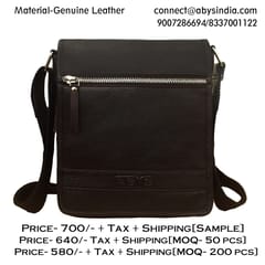 Genuine Leather Coffee Colour Messenger Bag