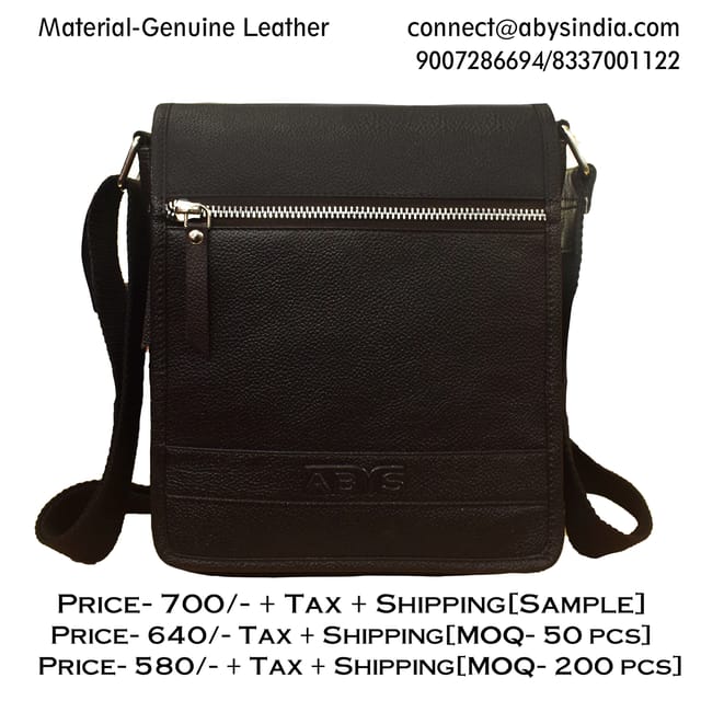 Genuine Leather Coffee Colour Messenger Bag