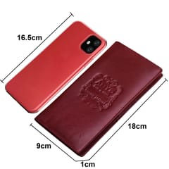 Genuine Leather Burgandy Colour Long Wallet