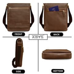 Genuine Leather Tan Colour Messenger Bag