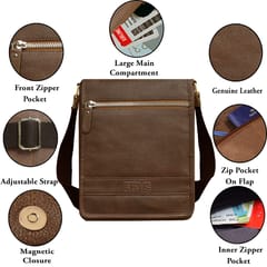 Genuine Leather Tan Colour Messenger Bag