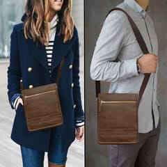 Genuine Leather Tan Colour Messenger Bag