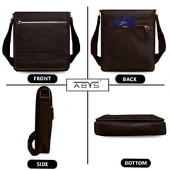 Genuine Leather Coffee Colour Messenger Bag