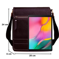 Genuine Leather Dark Brown Colour Messenger Bag