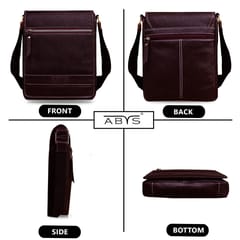 Genuine Leather Dark Brown Colour Messenger Bag