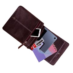 Genuine Leather Dark Brown Colour Messenger Bag