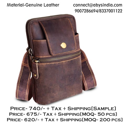 Hunter Leather Small Messenger\Waist Bag