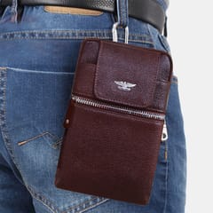 Genuine Leather Dark Brown Small Messenger\Waist bag