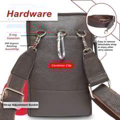 Genuine Leather Coffee Brown Small Messenger\Waist bag