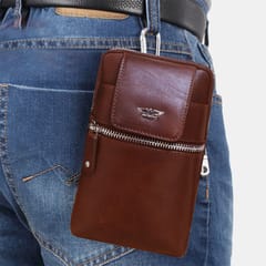 Genuine Leather Cogniac Small Messenger\Waist bag