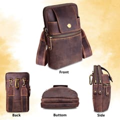 Hunter Leather Small Messenger\Waist Bag