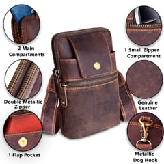 Hunter Leather Small Messenger\Waist Bag