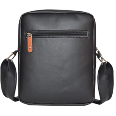 Black PU Messenger Bag