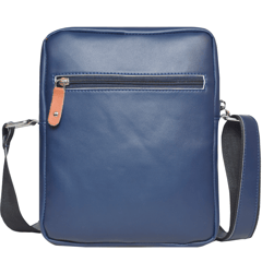 Blue PU Messenger Bag