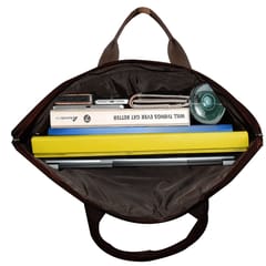 Upto 15.6 Inch Genuine Leather Coffee Laptop Bag