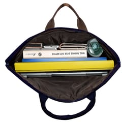 Upto 15.6 Inch Genuine Leather Blue Laptop Bag