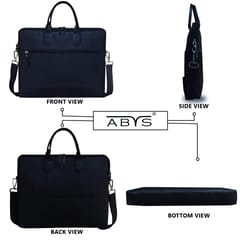 Upto 15.6 Inch Genuine Leather Blue Laptop Bag