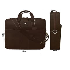 Genuine Leather 14 Inch Coffee Brown Laptop Bag