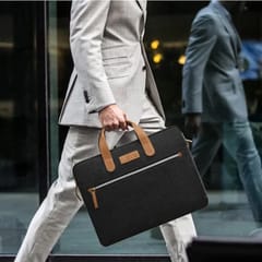Denim & Leather 14 Inch Black Laptop Bag