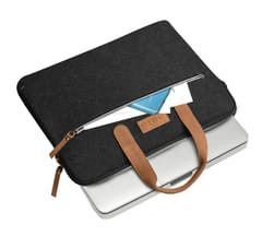 Denim & Leather 14 Inch Black Laptop Bag